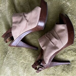 9West Open Toe Heels